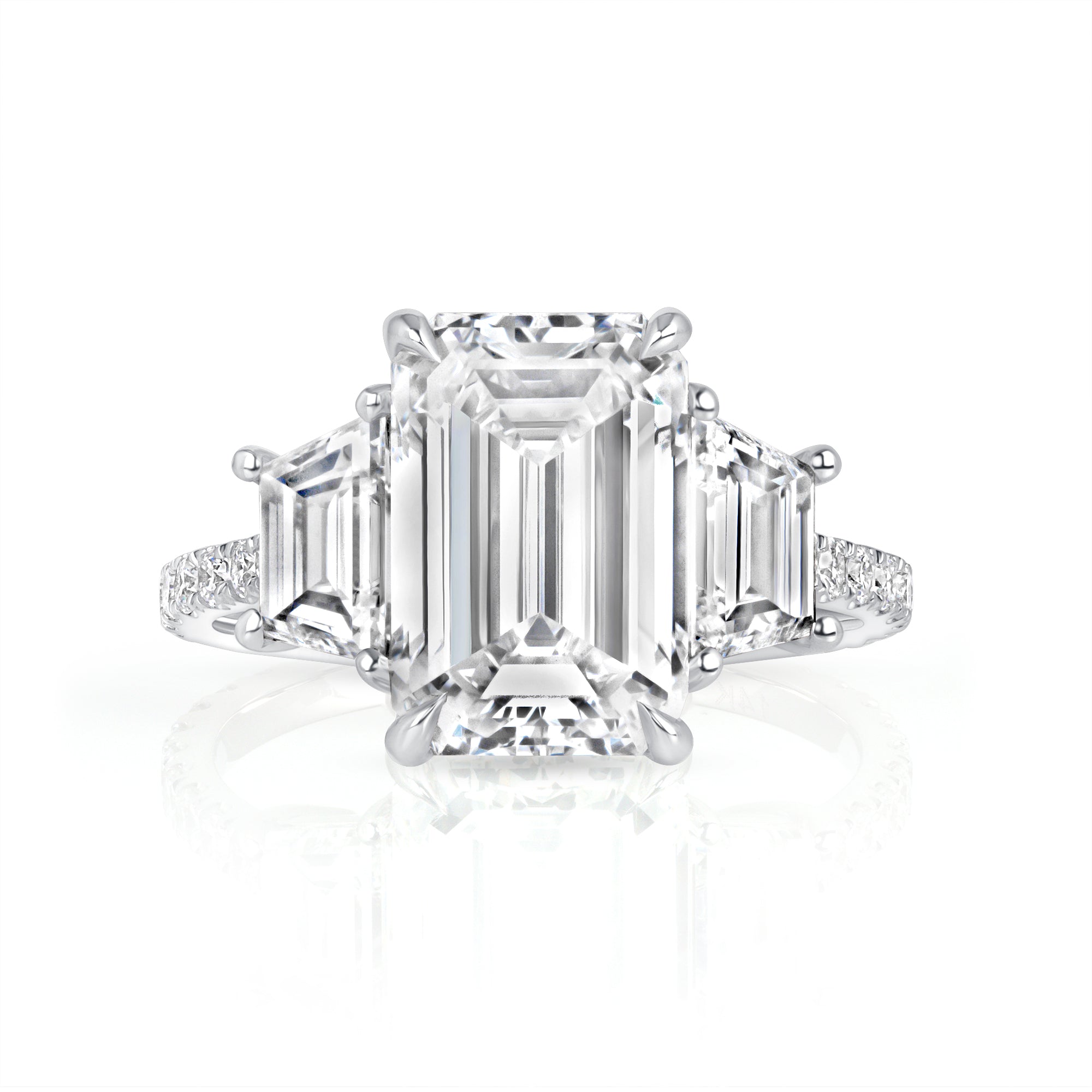 5.00ct Emerald Lab Grown Diamond Engagement Ring