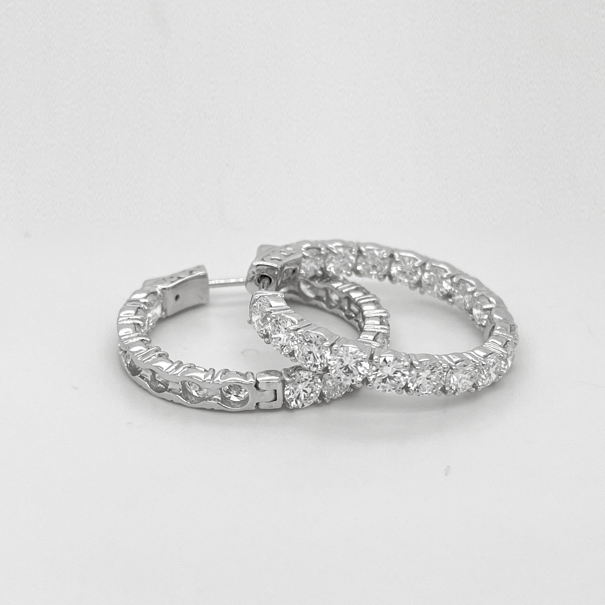8.39ct Lab Grown Diamond Hoop Earring 14K Gold