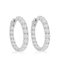 8.39ct Lab Grown Diamond Hoop Earring 14K Gold