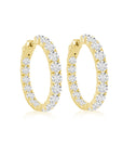 8.39ct Lab Grown Diamond Hoop Earring 14K Gold