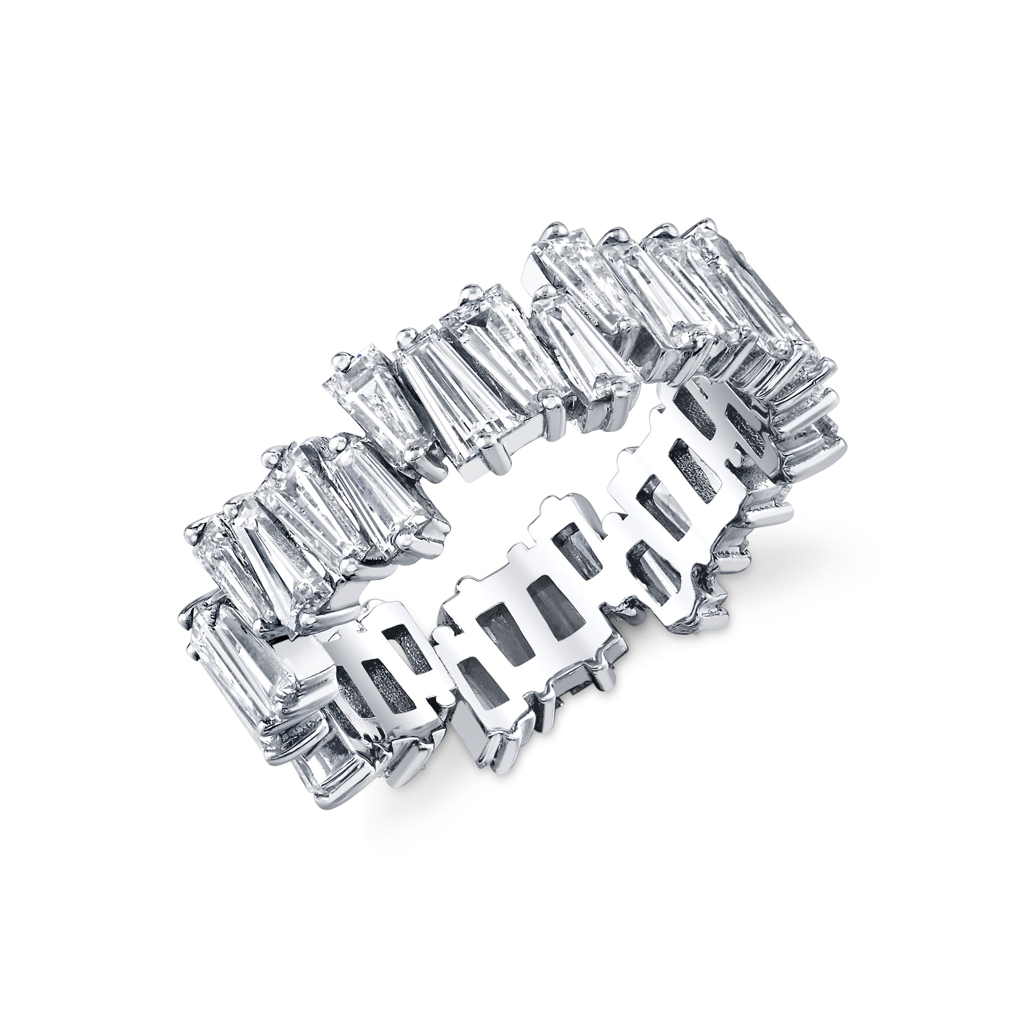 Tapered Baguette Lab Grown Diamond Ring 14K Gold