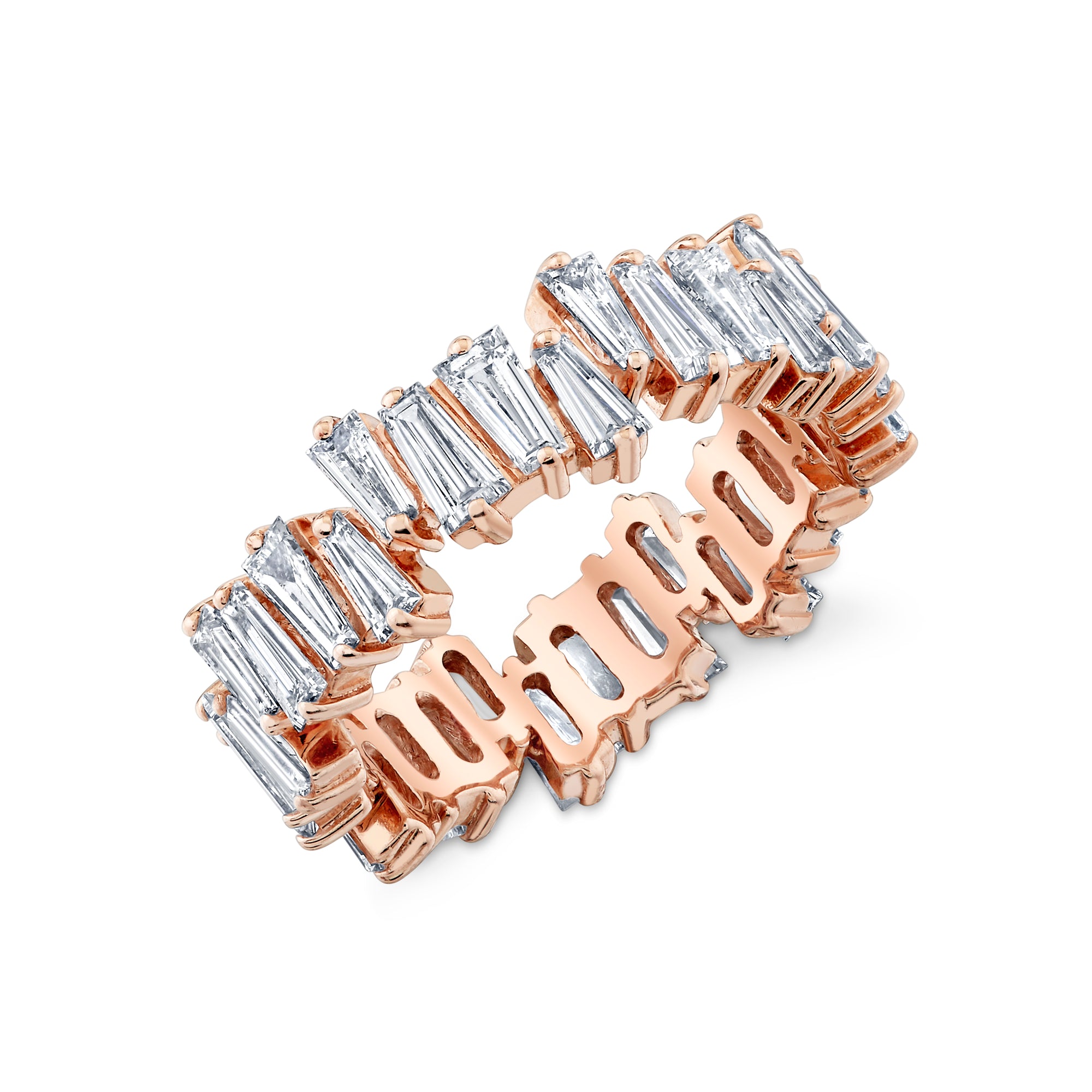 Tapered Baguette Lab Grown Diamond Ring 14K Gold