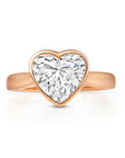 Single Heart Diamond Ring in 14K Gold