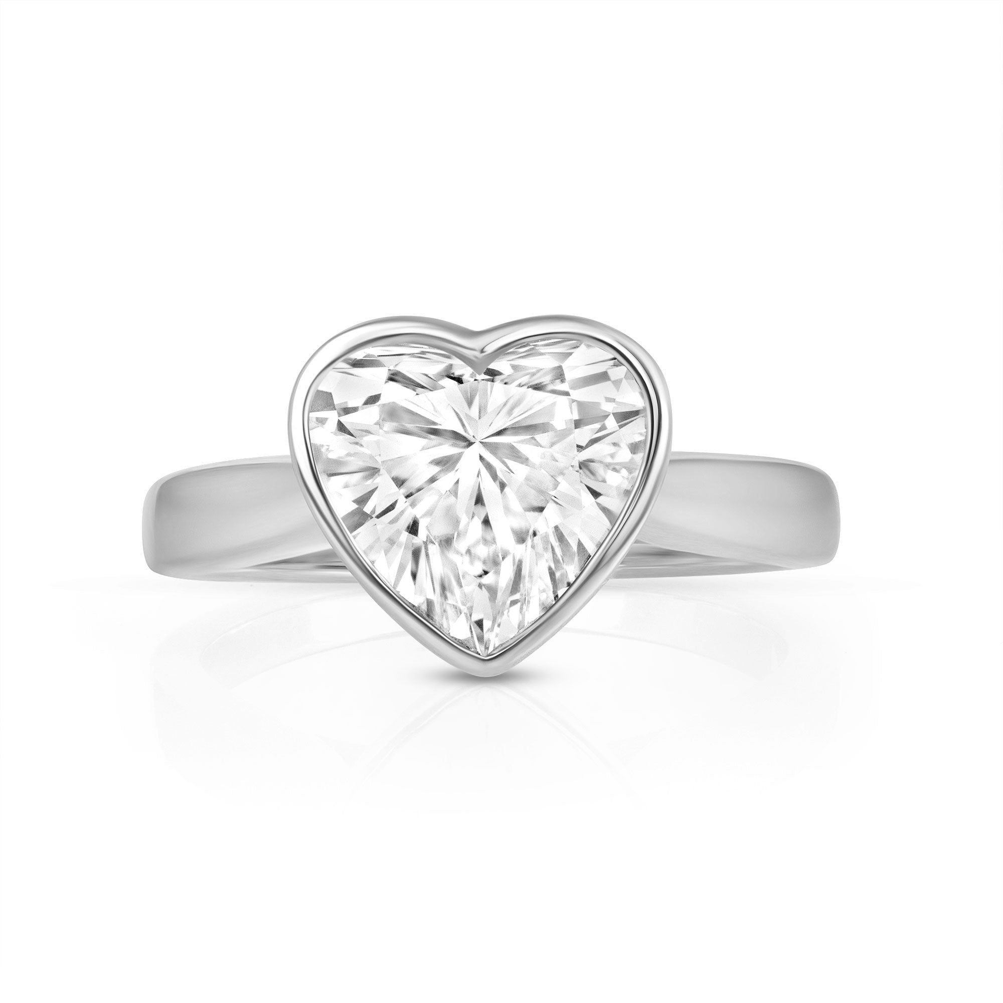 Single Heart Diamond Ring in 14K Gold