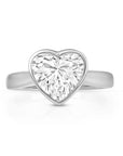 Single Heart Diamond Ring in 14K Gold