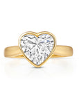 Single Heart Diamond Ring in 14K Gold