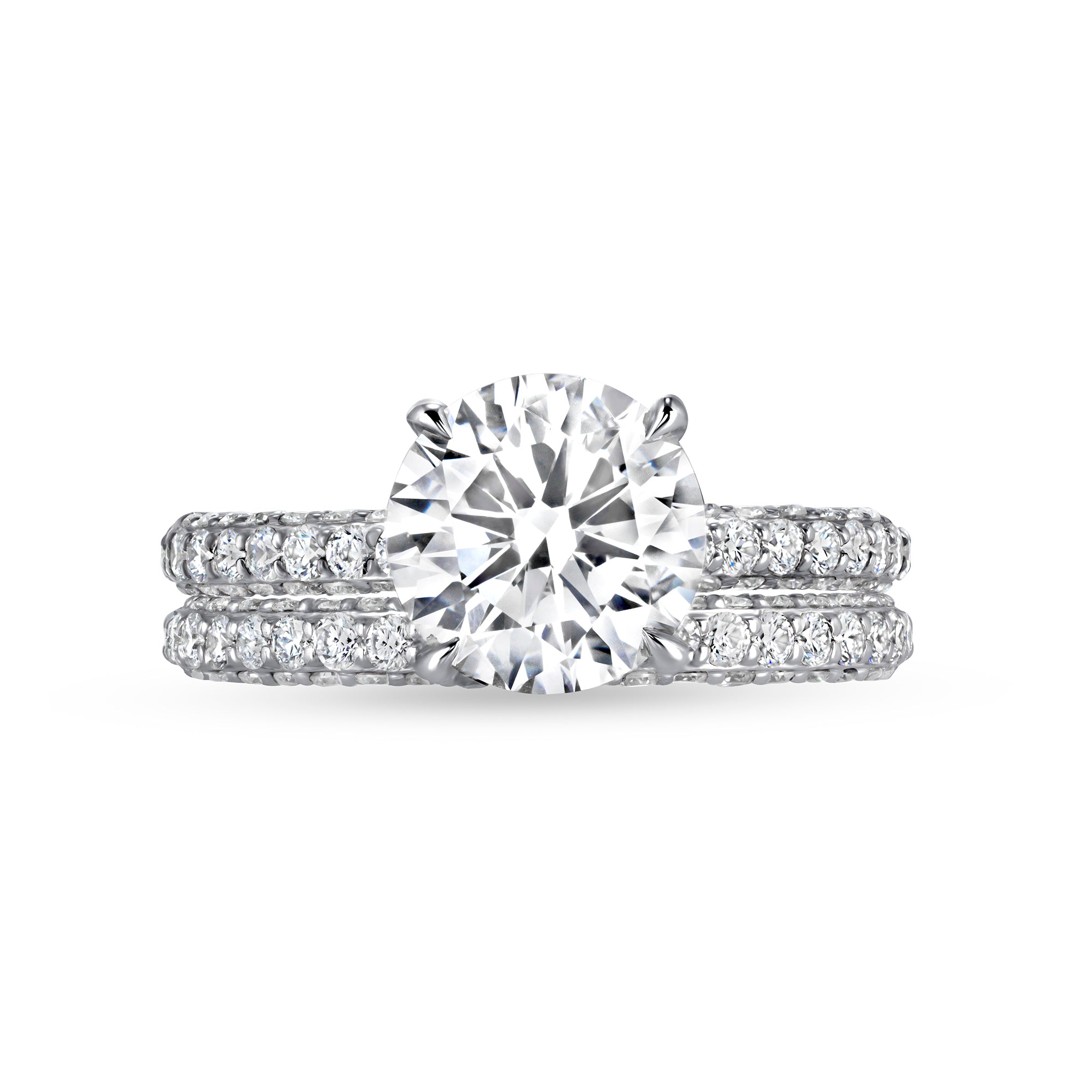4.50ct Round Lab Grown Diamond Wedding Ring 14K Gold