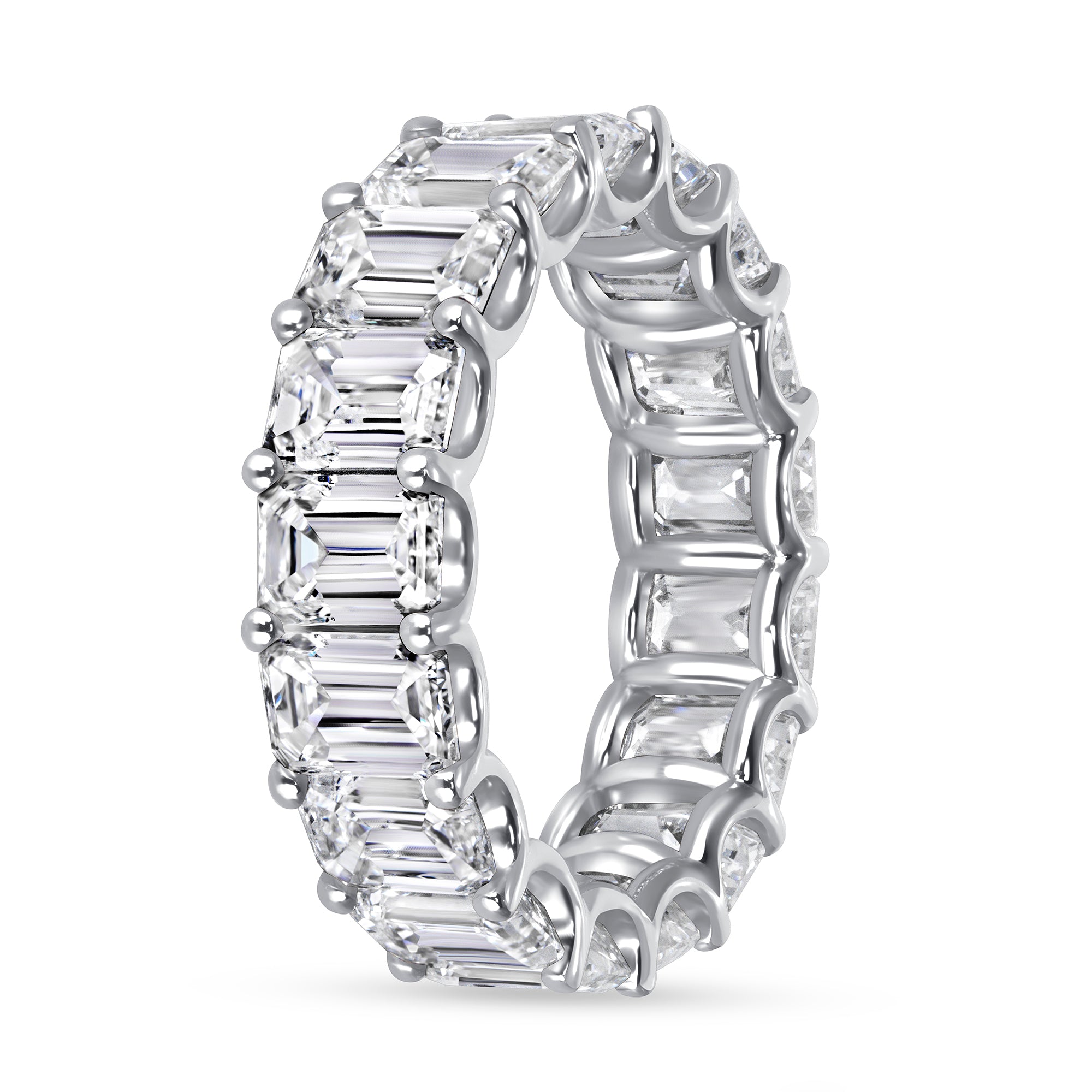 Lab Grown Diamond Emerald Cut Eternity Ring