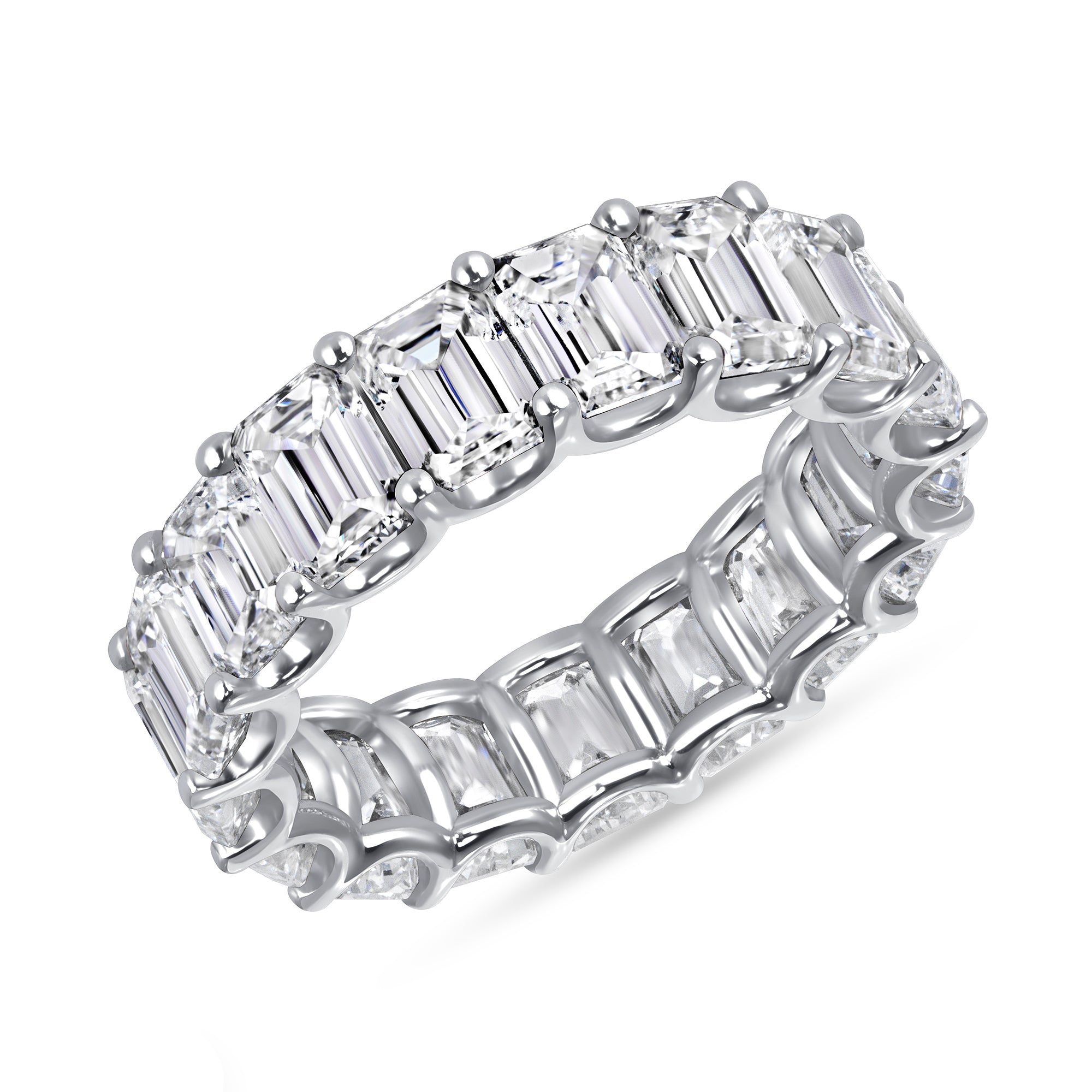 Lab Grown Diamond Emerald Cut Eternity Ring