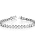 Lab Grown Round Diamond Bezel Tennis Bracelet (6.00CT) 14 Karat Gold