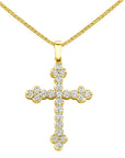 Diamond Cross Pendant 2.10 Carats 14 Karat Gold
