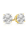 4 Prong Basket Stud Earring 14K Gold