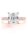 3.47ct Asscher Lab Grown Diamond Engagement Ring