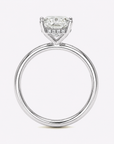 Hidden Halo Cushion Engagement Ring