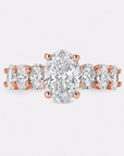 Oval Lab Grown 7 Stone Engagement Ring
