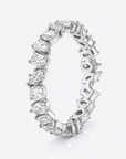 mixed shape lab grown diamond ring 14k gold