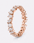 mixed shape lab grown diamond ring 14k gold