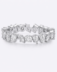 mixed shape lab grown diamond ring 14k gold