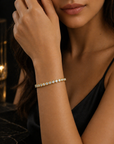 Bezel Diamond Tennis Bracelet