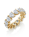 Heart Shape Lab Grown Diamond Eternity Band in 14K Gold