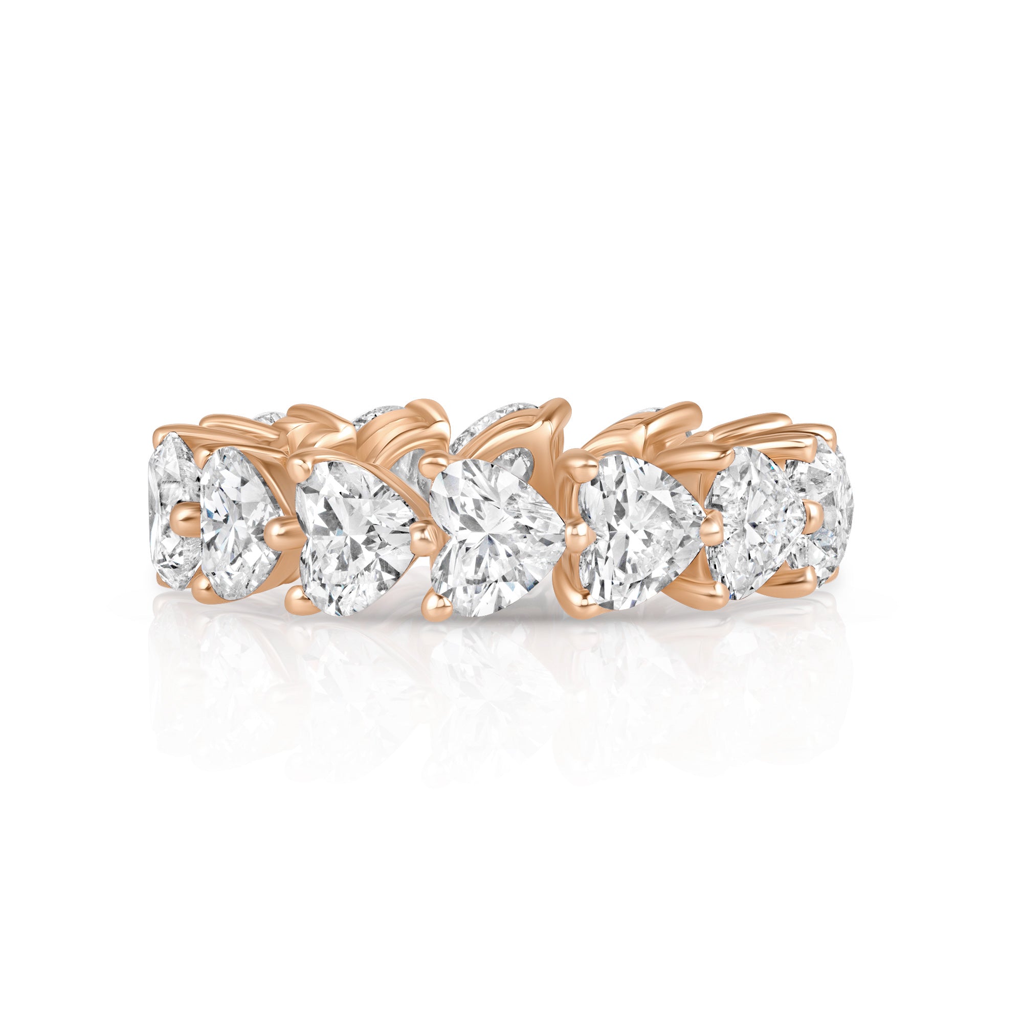 Heart Shaped Lab Diamond Eternity Ring