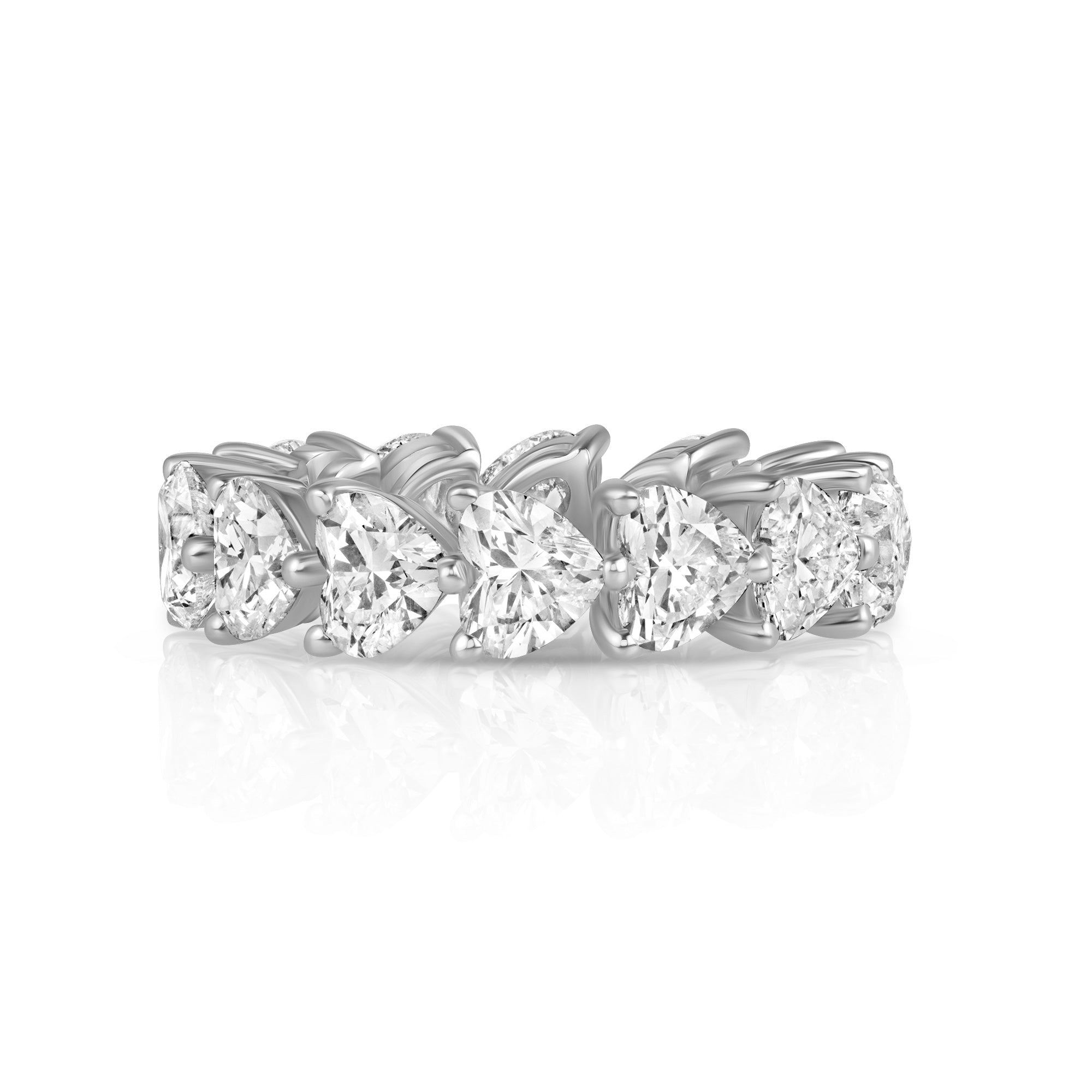 Heart Shaped Lab Diamond Eternity Ring