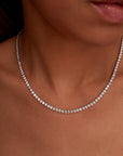 Lab-Grown Diamond Gold Tennis Necklace