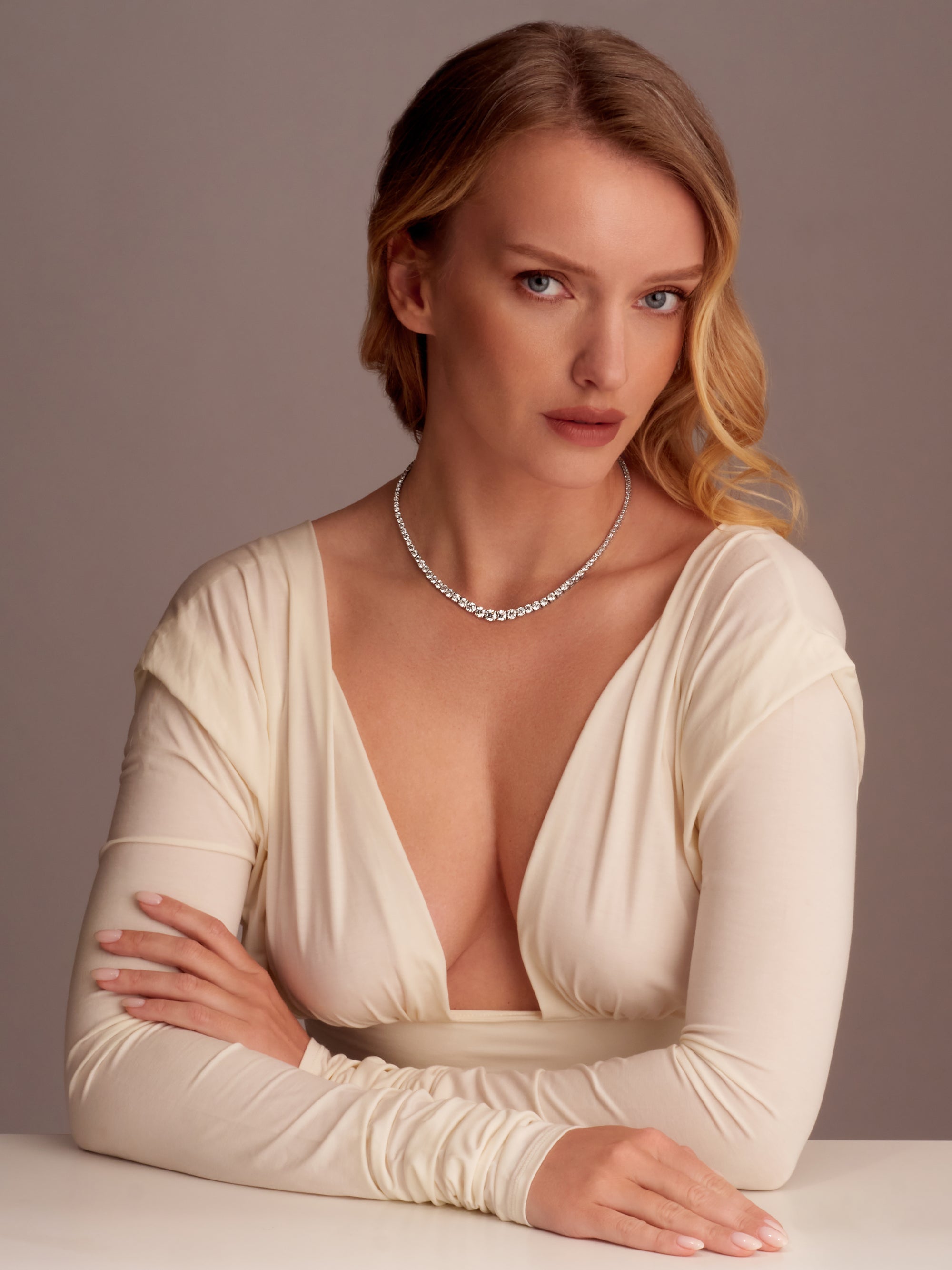 Medium Graduated Tennis Necklace
