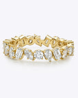 mixed shape lab grown diamond ring 14k gold