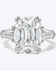 3 Stone Gold Cushion Engagement Ring