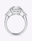 3 Stone Gold Cushion Engagement Ring