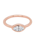 Marquise Diamond Pinkie Ring in 14K Gold