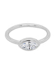 Marquise Diamond Pinkie Ring in 14K Gold