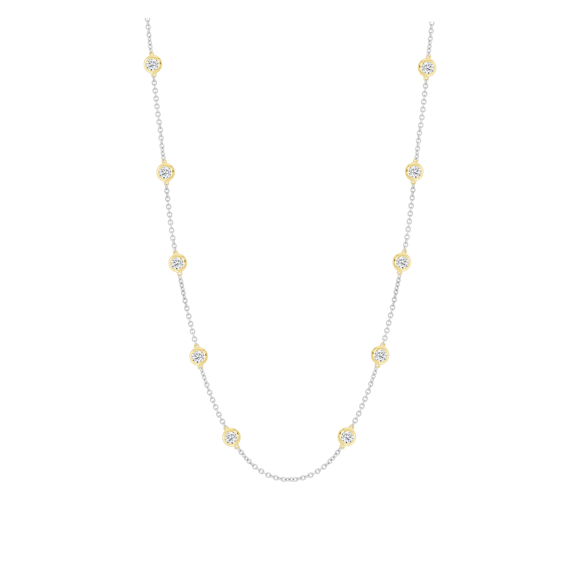 Round Diamond By The Yard in 14K Gold Tow Tone