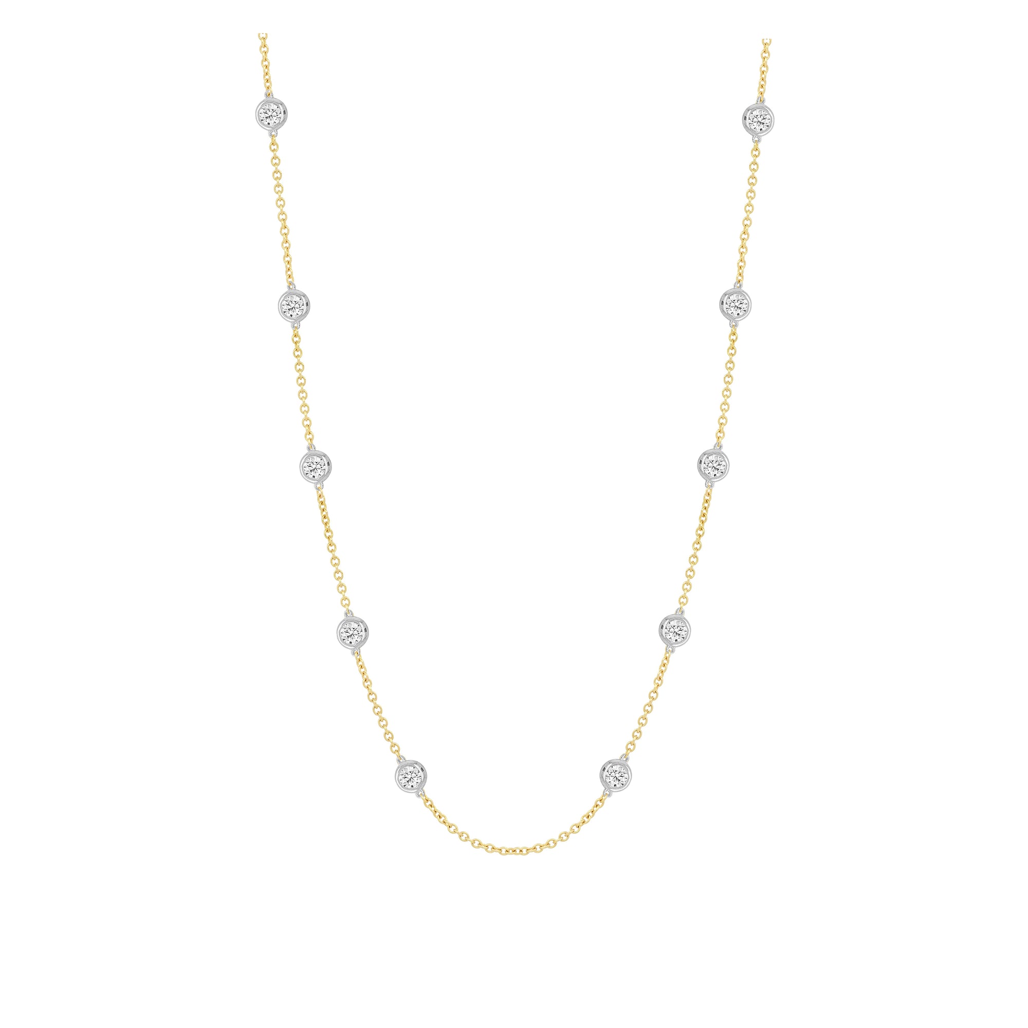Round Diamond By The Yard in 14K Gold Tow Tone