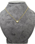 Solitaire Heart Diamond Necklace 14 Karat Gold