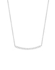 Diamond Curved Bar Necklace in 14K Gold