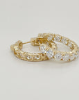 6.17ct Lab Grown Diamond Hoop Earring 14K Gold