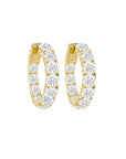 6.17ct Lab Grown Diamond Hoop Earring 14K Gold