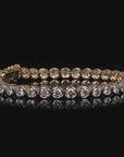 Lab Grown Round Diamond Bezel Tennis Bracelet (6.00CT) 14 Karat Gold