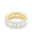 Emerald Lab Grown Diamond Eternity Ring in 18K Gold