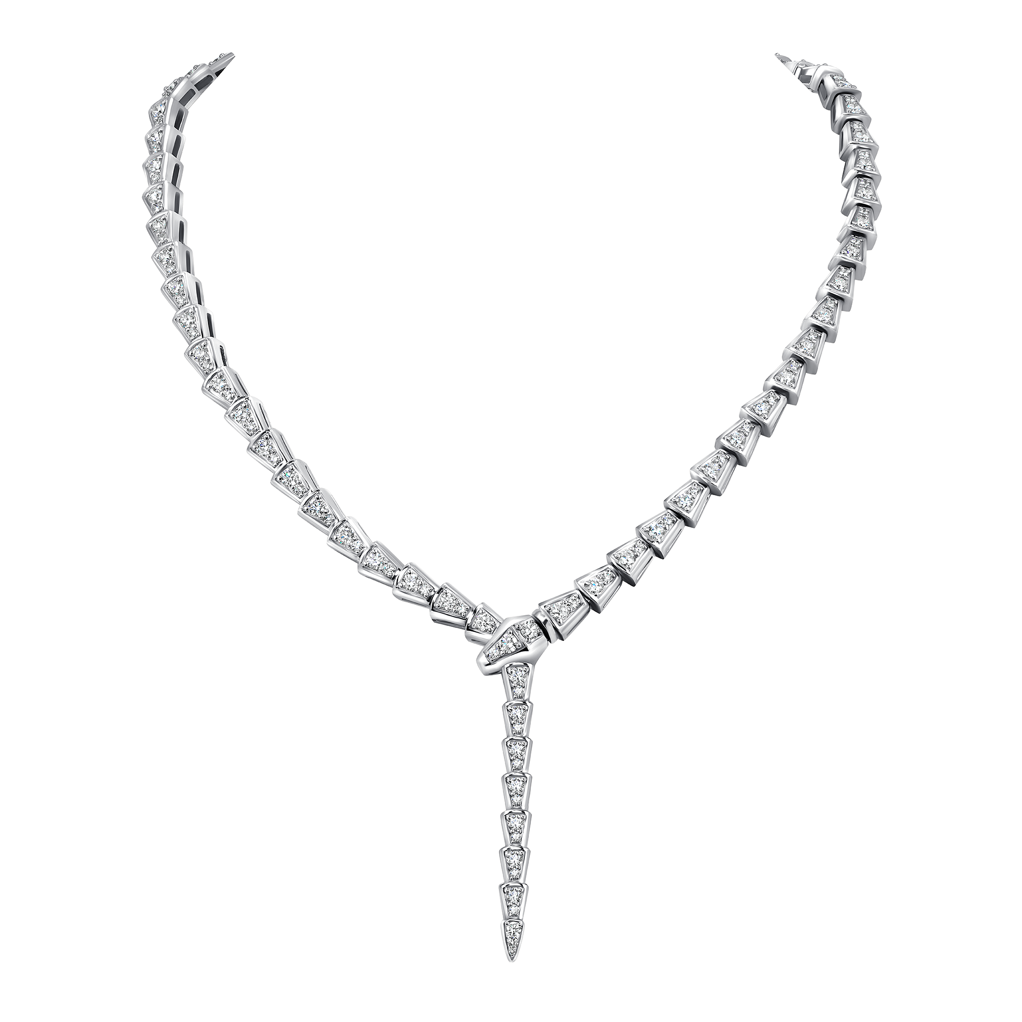 Serpentine Diamond Choker Necklace