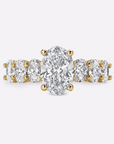 Oval Lab Grown 7 Stone Engagement Ring