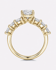 Oval Lab Grown 7 Stone Engagement Ring