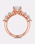 Oval Lab Grown 7 Stone Engagement Ring