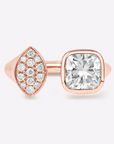 Cushion & Marquise Lab-Grown Diamond Toi et Moi Ring in 14K Gold