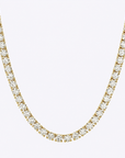 Lab-Grown Diamond Gold Tennis Necklace