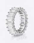 Lab Grown Diamond White Gold Baguette Eternity Band