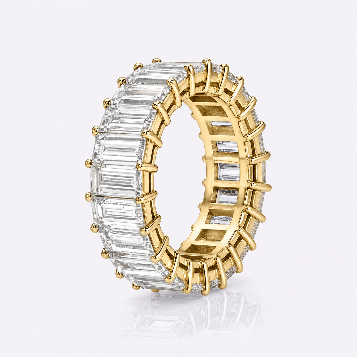 Lab Grown Diamond White Gold Baguette Eternity Band