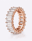 Lab Grown Diamond White Gold Baguette Eternity Band